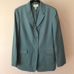 Talbots Light Blue Wool Blazer 4-Button Jacket 10